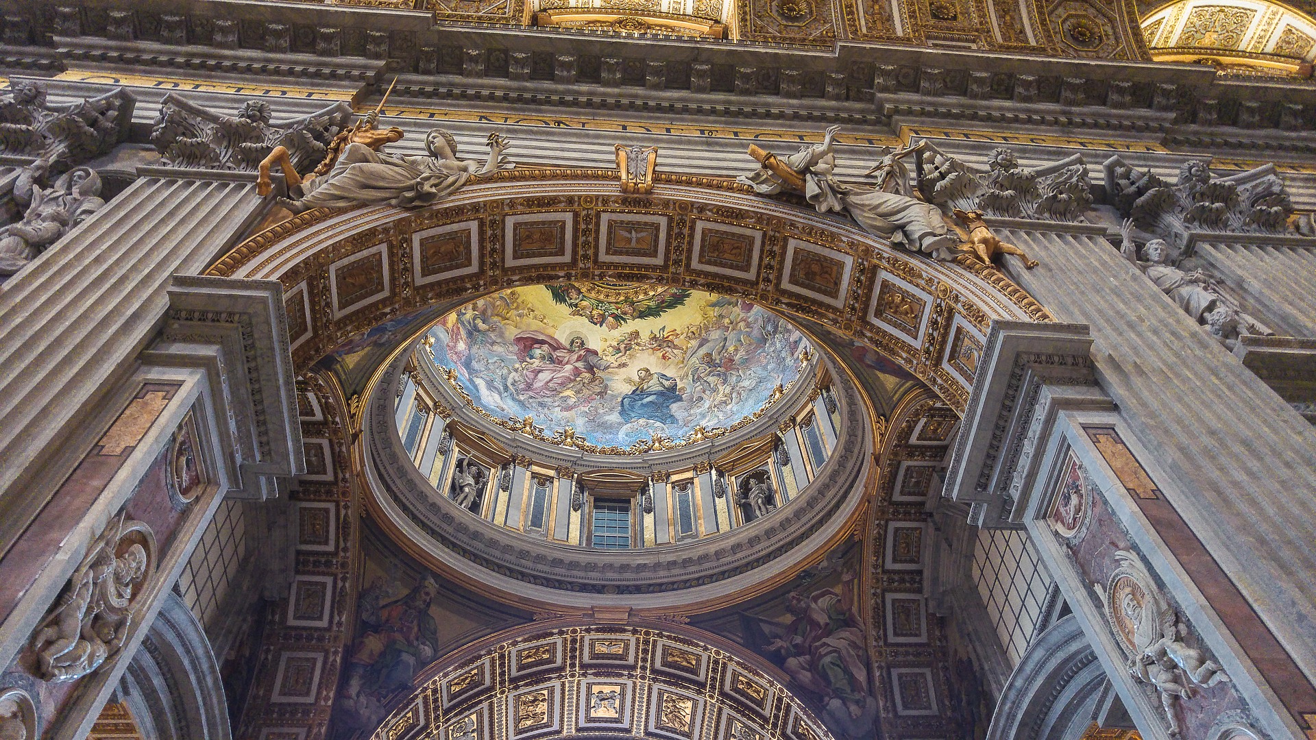 Ключики святого петра. Купол базилики Святого Петра Ватикан. Купол собора св Петра в Риме.